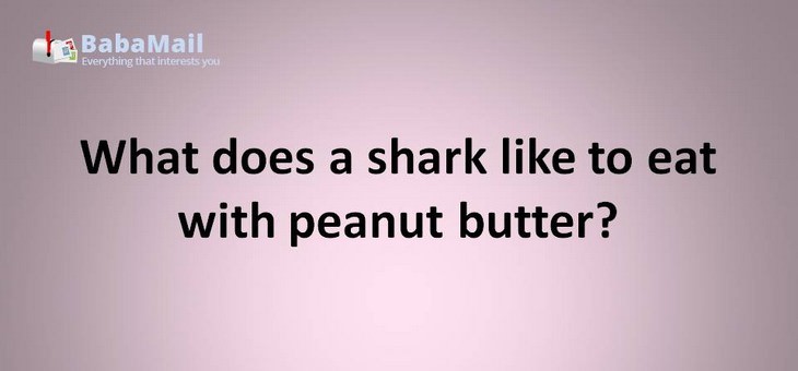 Animal puns: What does a shark like to eat with peanut butter? A jellyfish