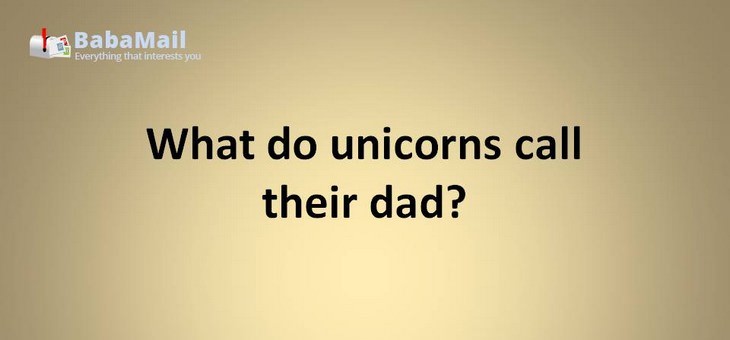 Animal puns: What do unicorns call their dad? Popcorn