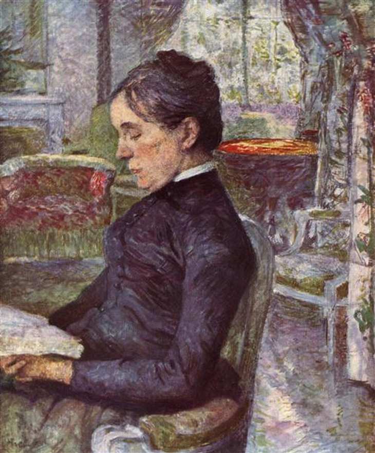 Portrait of Countess A. de Toulouse-Lautrec, oil on canvas,  1886