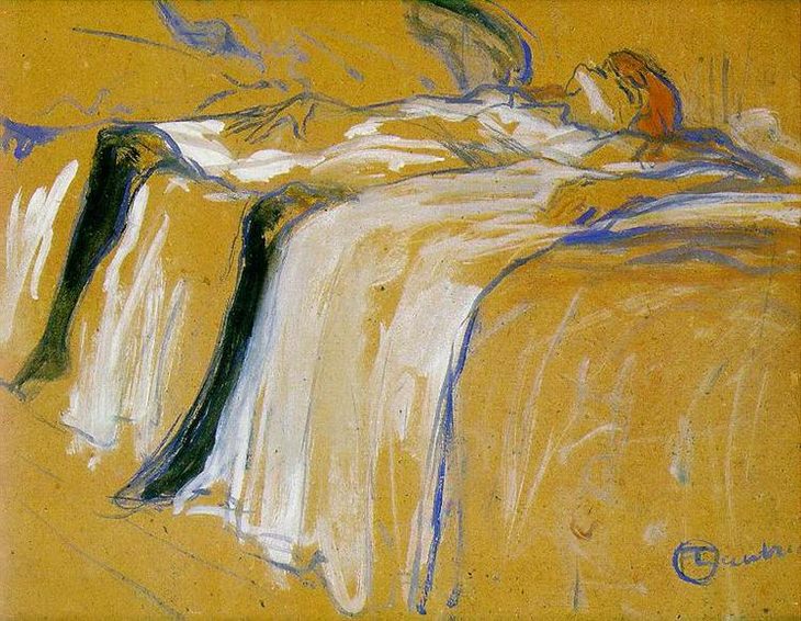 Alone, oil on cardboard, 1896