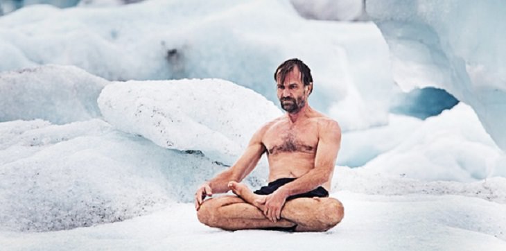 Wim Hof Method in ice