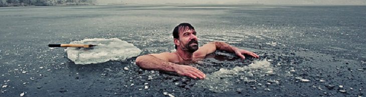 Wim Hof Method swimming in ice water