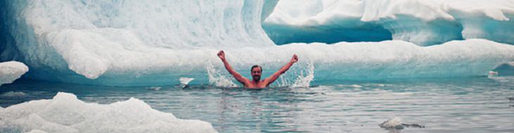 Wim Hof Method glacier