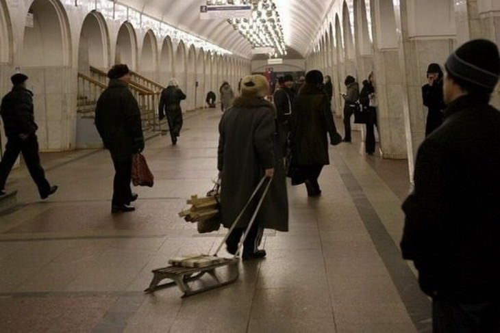 strange subway encounters sleds