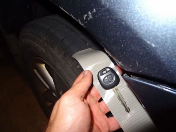 duct tape uses Hide a Spare Key