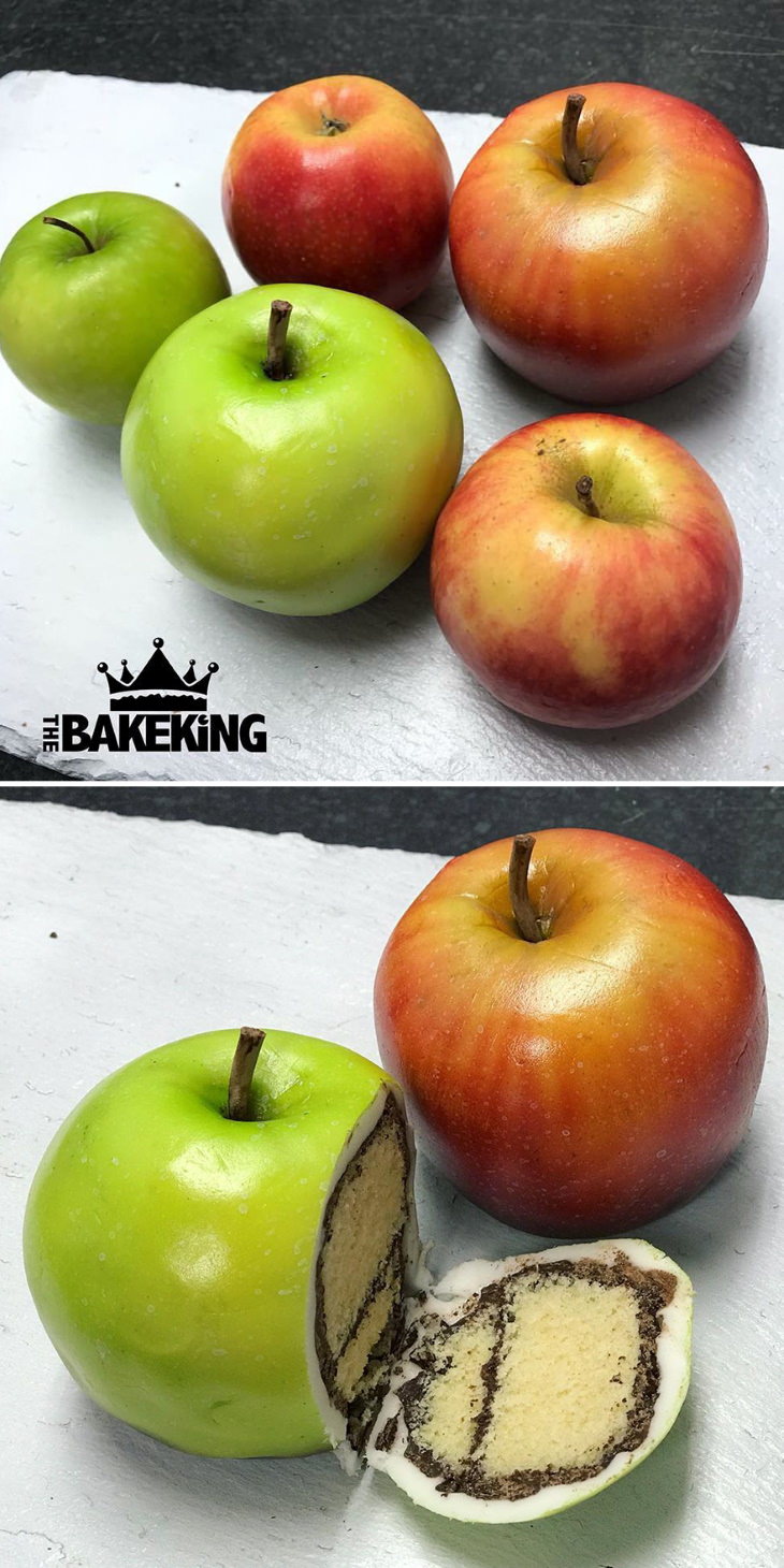 Optical Illusion Cakes by Ben Cullen apples