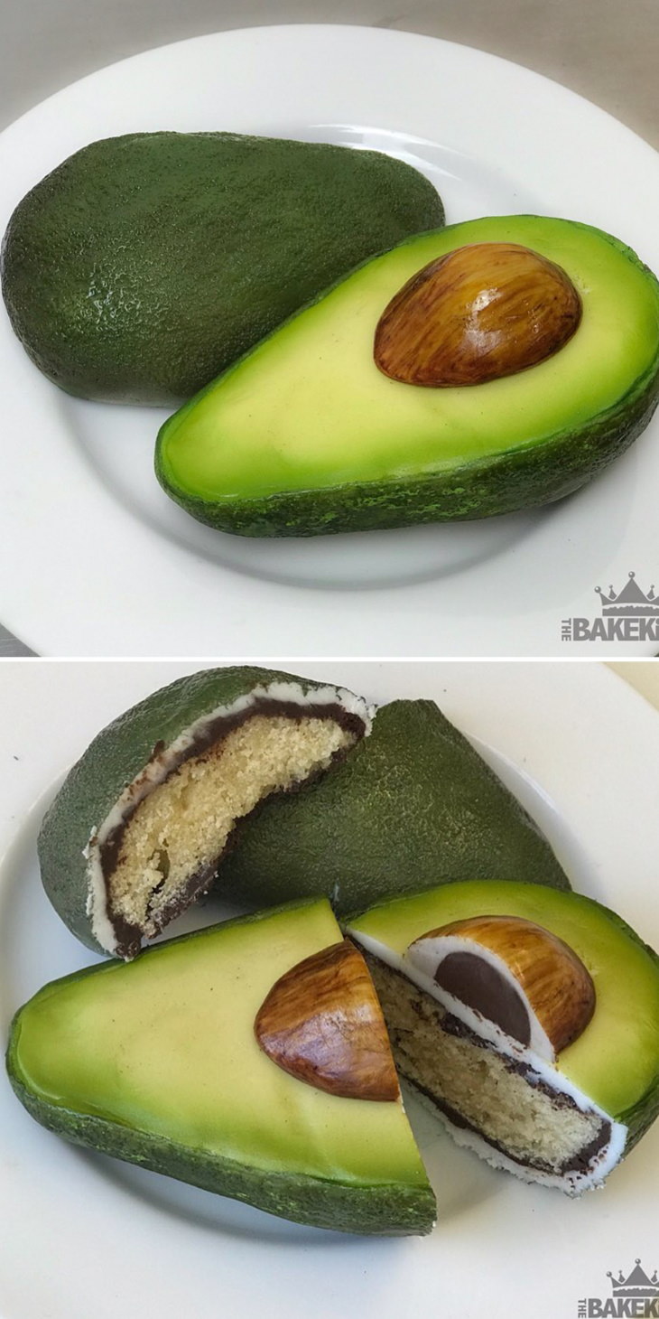 Optical Illusion Cakes by Ben Cullen avocado