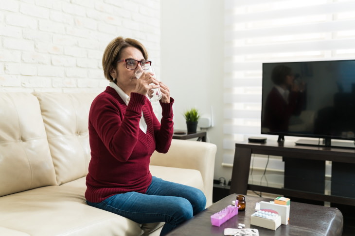 Medication Fog woman drinking medication