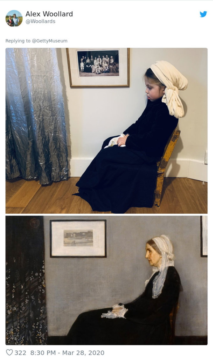 Getty Museum Famous Painting Recreations whistler's mother