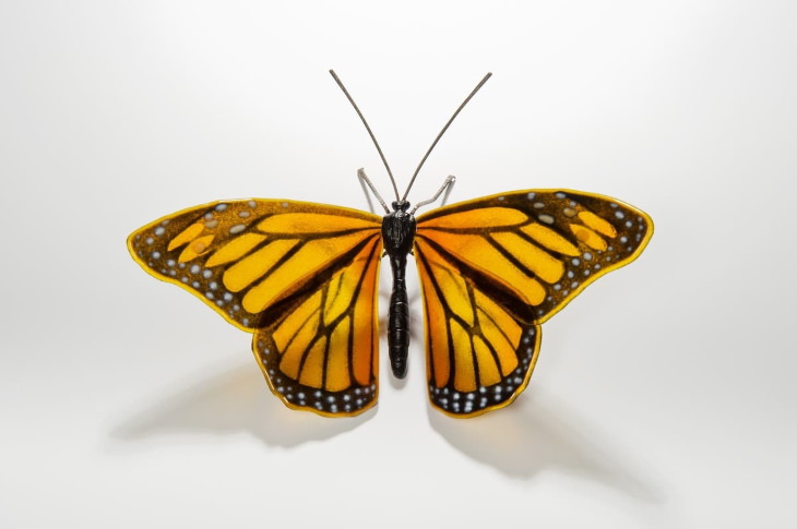 Laura Hart Glass Butterfly Sculptures Monarch