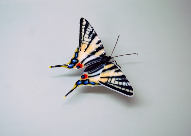 Laura Hart Glass Butterfly Sculptures Scarce Swallowtail