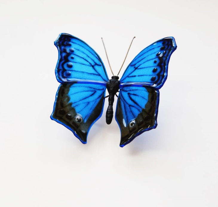 Laura Hart Glass Butterfly Sculptures Salamis Temora
