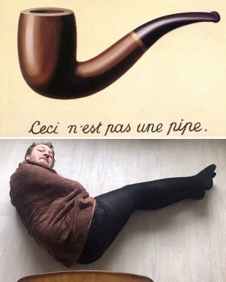 9.  Ceci N'est Pas Un Pipe by Rene Magritte 