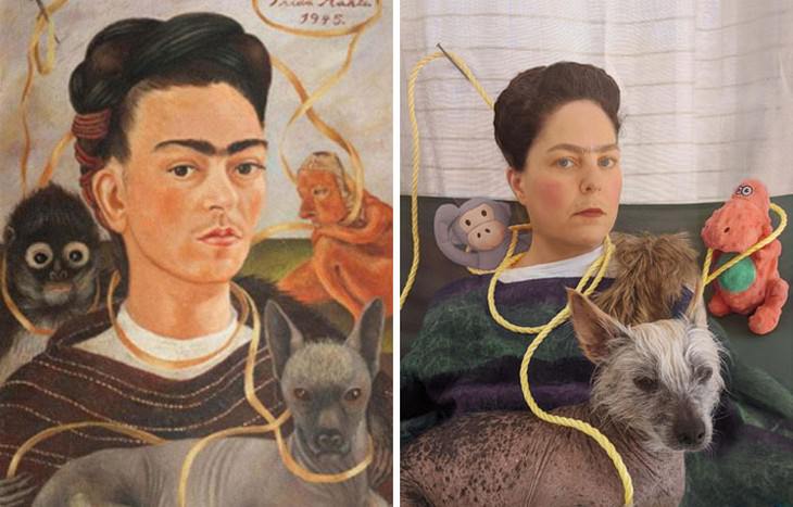 10. Portrait with Monkey by Frida Kahlo 
