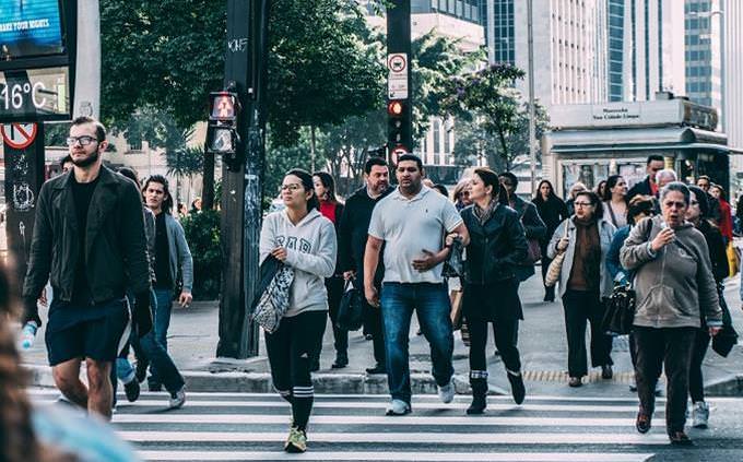 women crossing