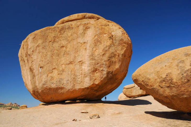 human scale photos Big rock in Erongo region, Namabia
