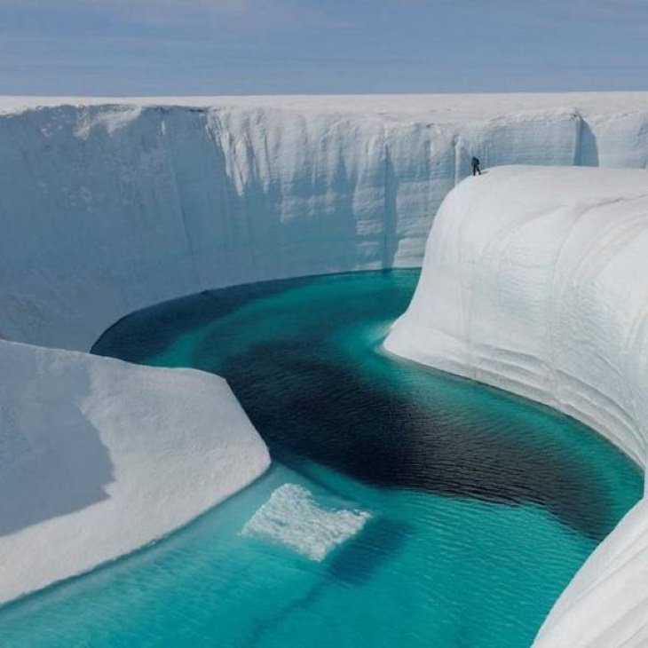 human scale photos This is what an Ice Canyon in Greenland looks like