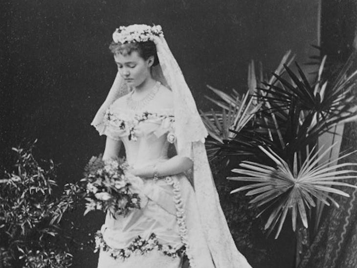 5. Princess Louise Margaret of Prussia, bride of Prince Arthur (third son of Queen Victoria), on her wedding day, St George's Chapel, Windsor Castle, March 13, 1879