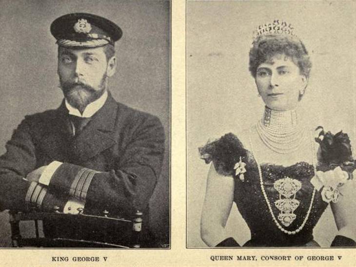 Príncipe George (que seria Rei George V) e Princesa Victoria Mary de Teck