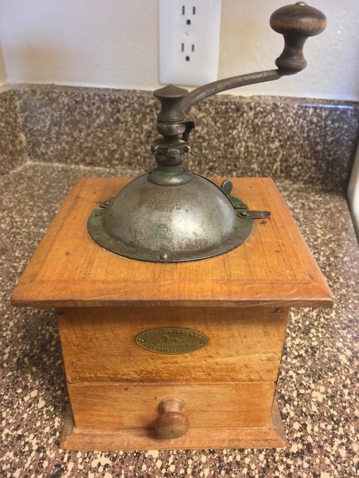 Vintage Things , 117-year-old Peugeot coffee grinder.