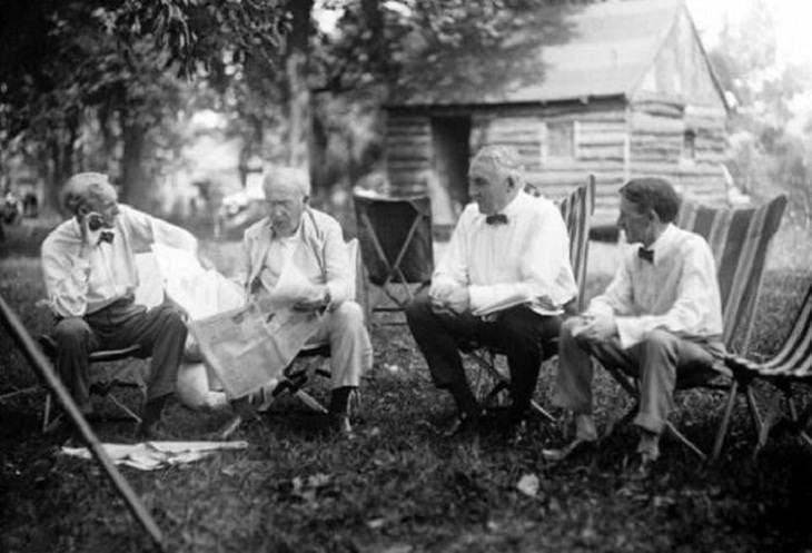  Historical Pics , Henry Ford, Thomas Edison,  Warren G. Harding,  Harvey Firestone