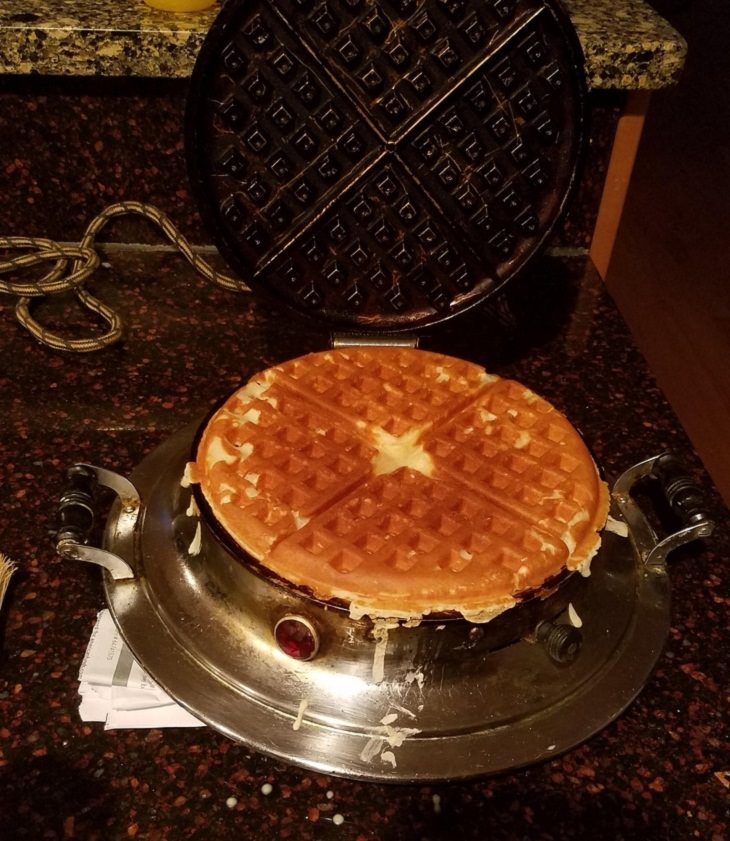 Vintage Things , 100-year-old waffle iron