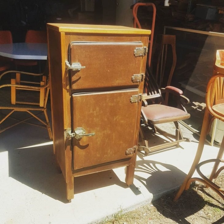 Vintage Things , Vintage Icebox fridge from the 19th cent