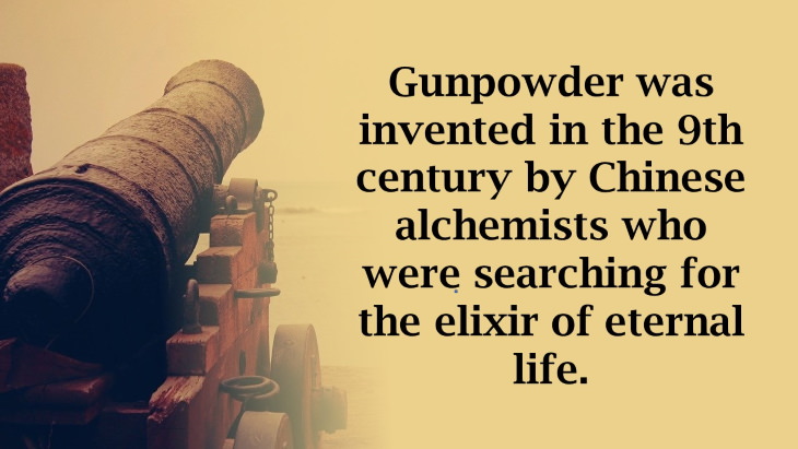 12 Ironic Stories from History gunpowder