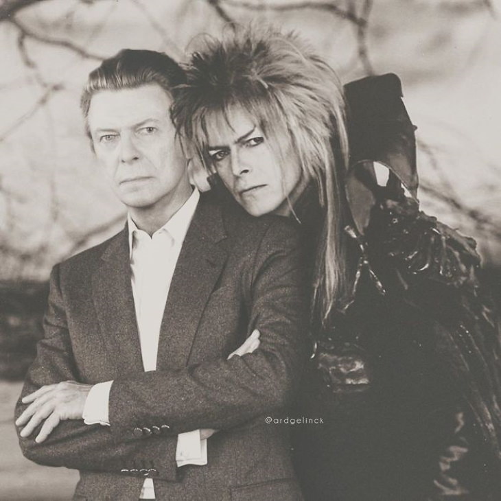 Celebridades con sus versiones de juventud David Bowie