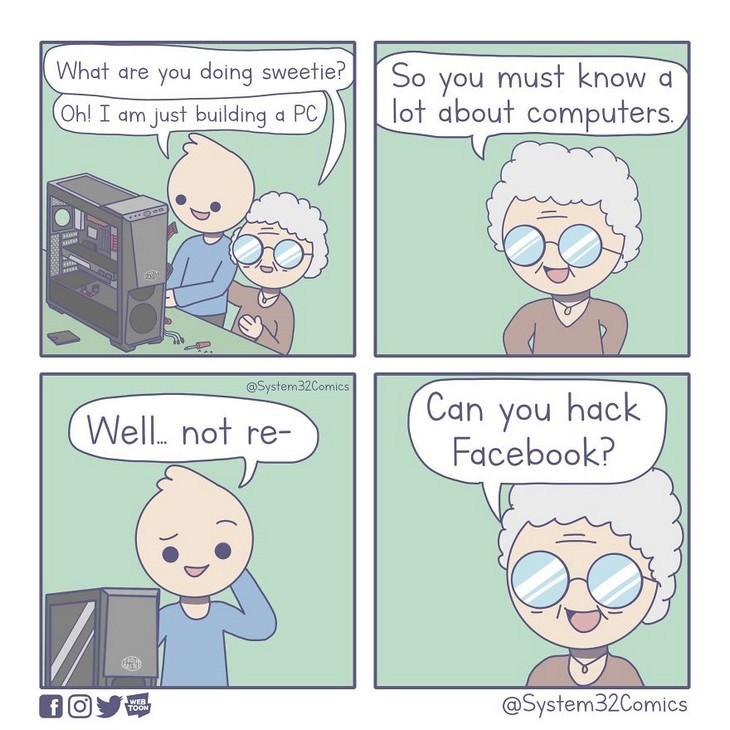 10 comics about the annoying side of technology grandma