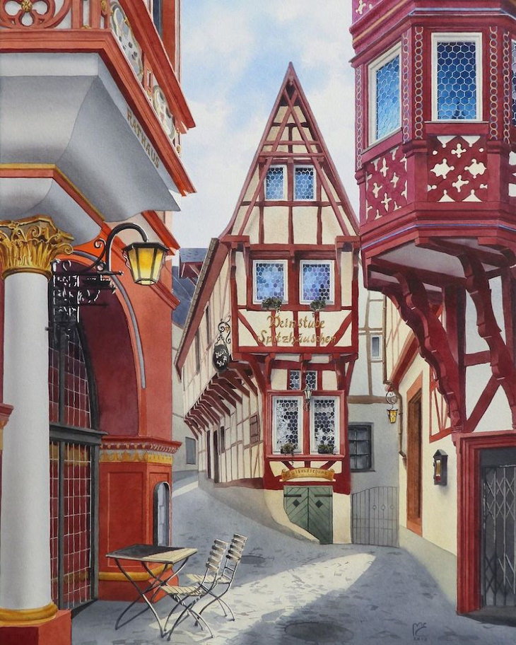 Eleanor Mill Watercolors Bernkastel-Kues, Germany