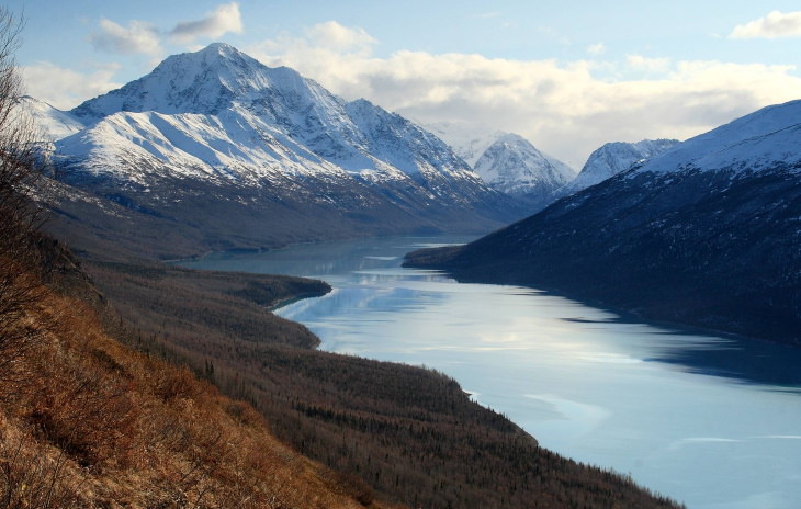 Picturesque Lakes in the US Lake Eklutna, Alaska