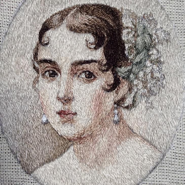 Artist's Embroidery Recreates Work of Old Masters