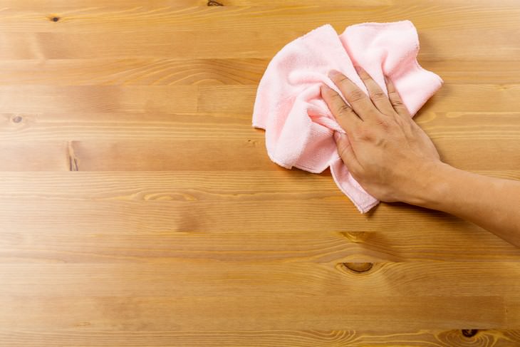 7 Items You Cannot Disinfect with Chemicals wooden surface