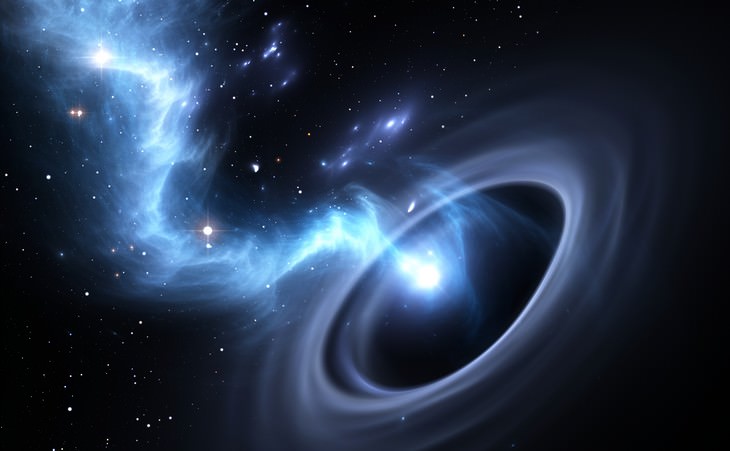 New Black Hole Found, Closest Ever to Earth, stars and materials fall into a black hole