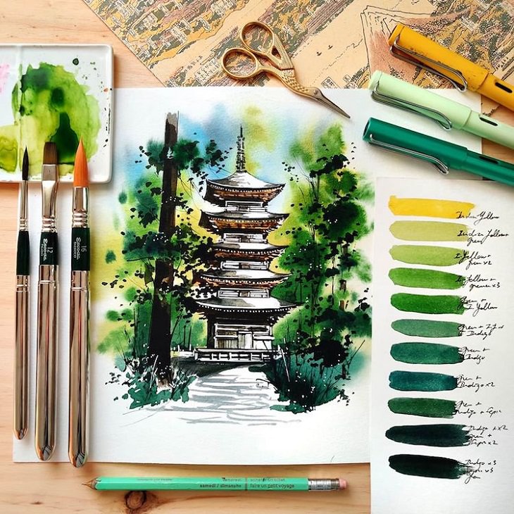 Watercolor Travel Paintings