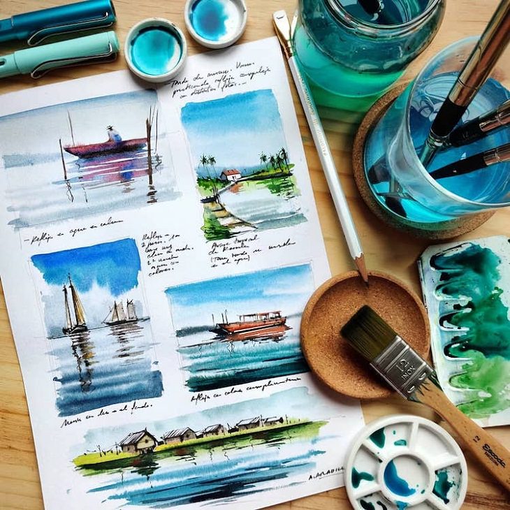 Watercolor Travel Paintings