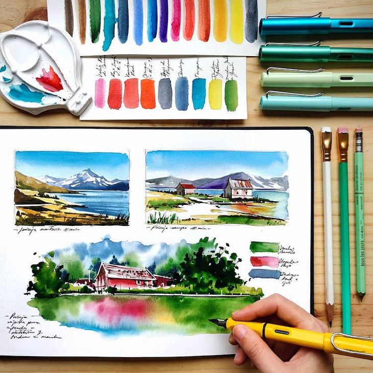 Watercolor Travel Paintings