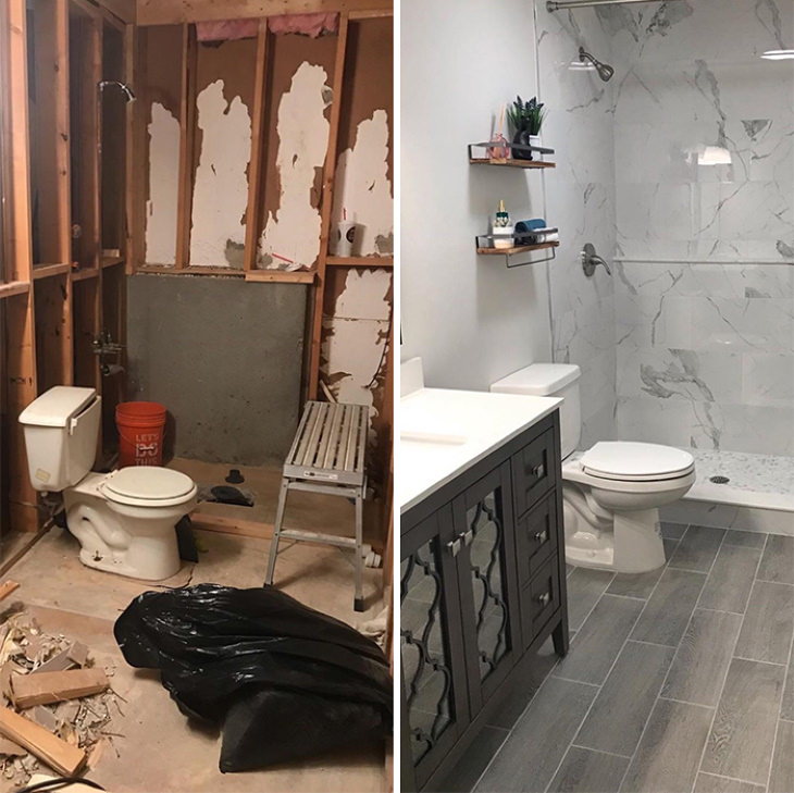  Home Projects People Completed in Lockdown bathroom