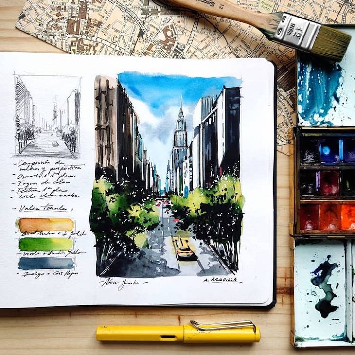 Watercolor Travel Paintings