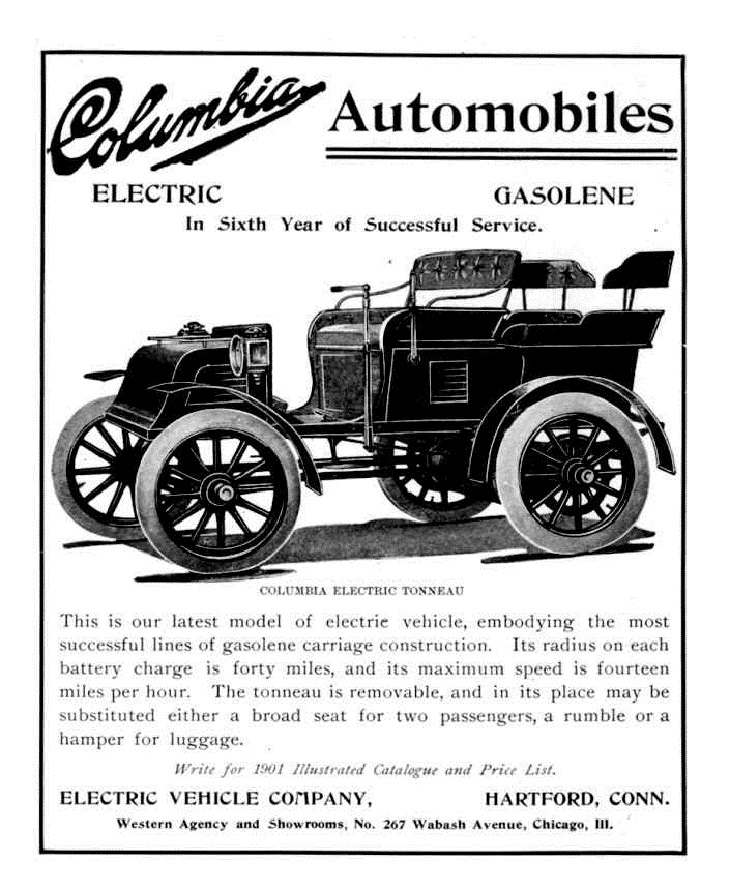 Oldest electric cars, Columbia electric car