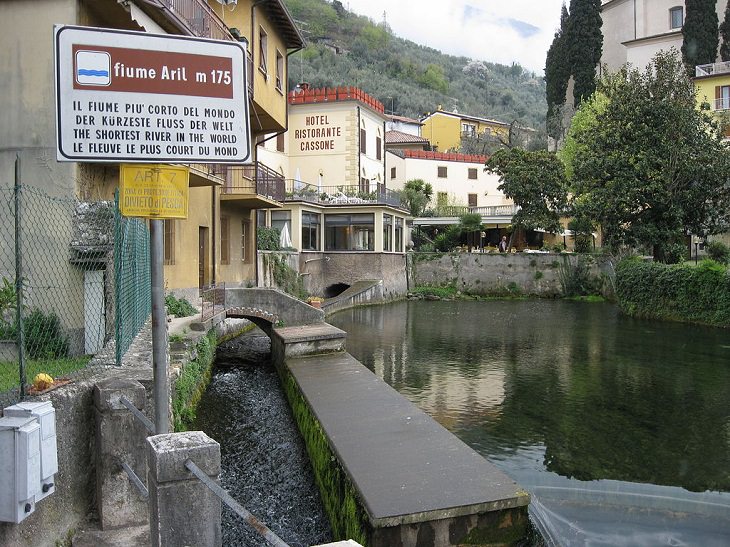 Shortest Rivers of the World, Aril River, Italy