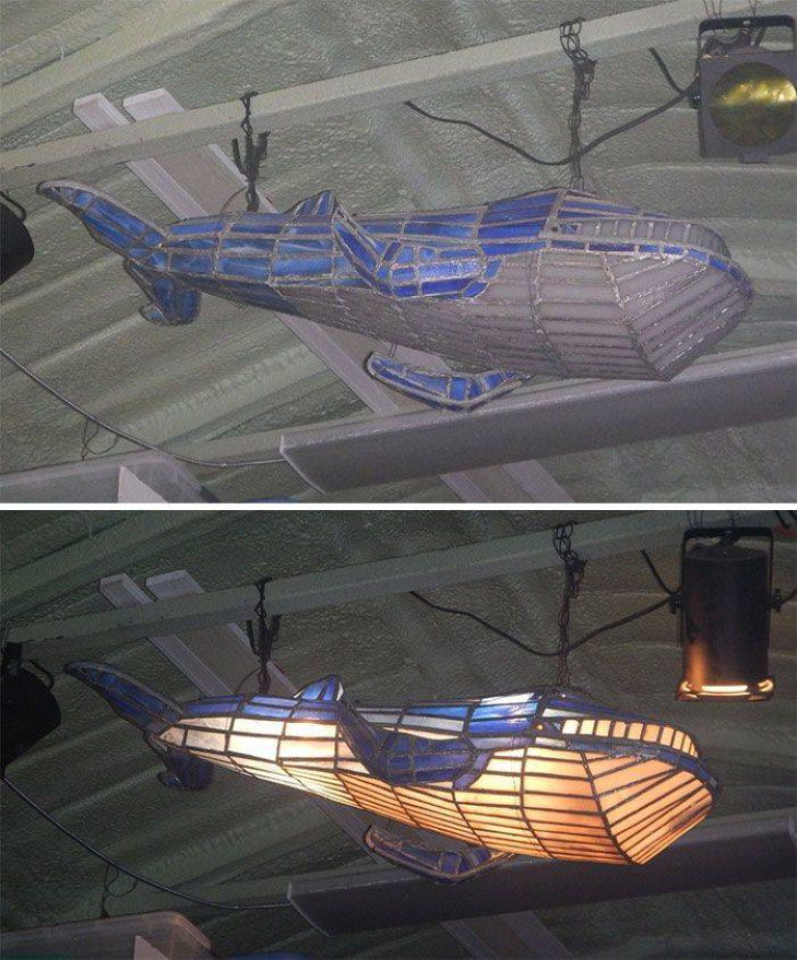 Thriftstore Treasures whale lamp