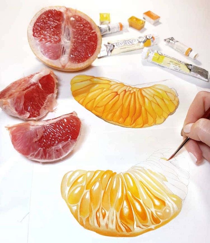 Hyperrealistic Watercolor Paintings