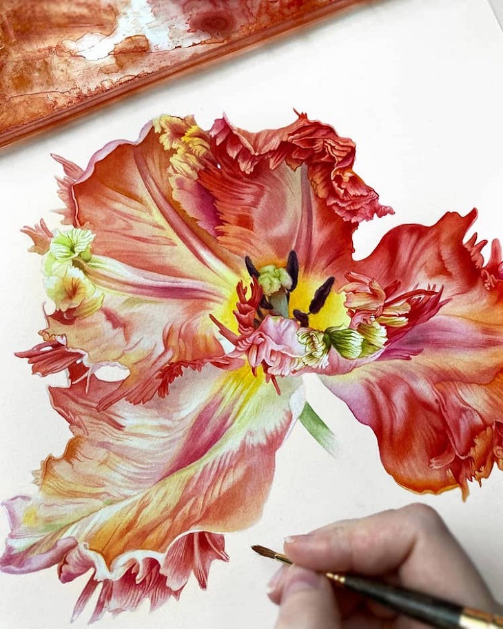 Hyperrealistic Watercolor Paintings