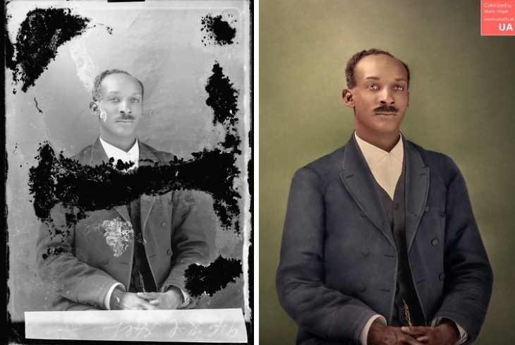 Mario Unger photo restoration K.C.Holt, 1890, Photograph by C.M.Bell
