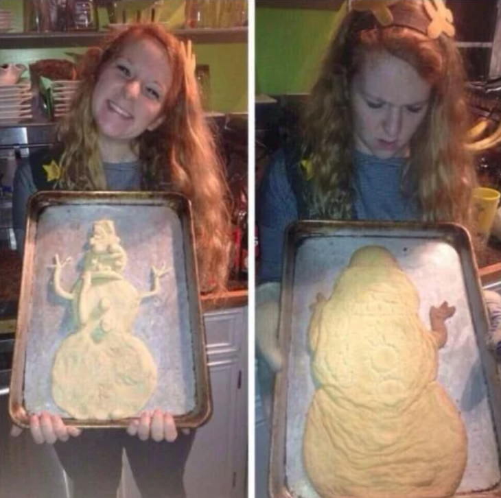 Cake Fails snowman