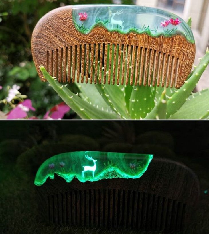 DIY Creations, resin comb