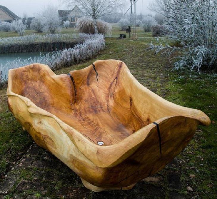 DIY Creations wooden bathtub