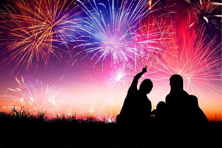 New Study: Some Fireworks Release Dangerous Toxins family watching fireworks